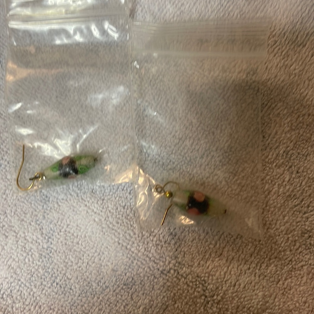 Earrings glass new